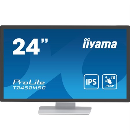 Iiyama ProLite T2452MSC-W1 Computer Monitor, 24 Inch, Full HD, White